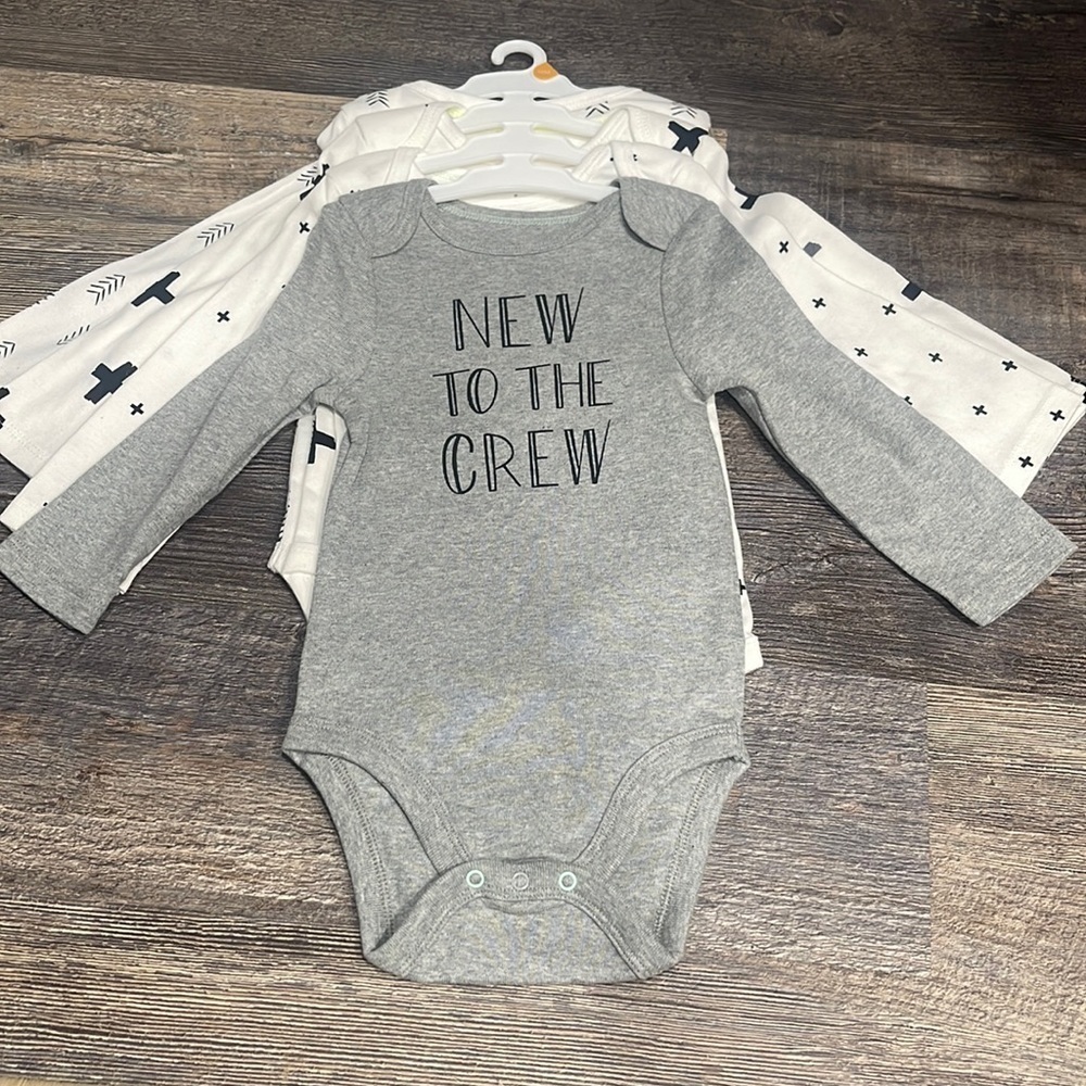 4 pc cloud island baby bodysuit
